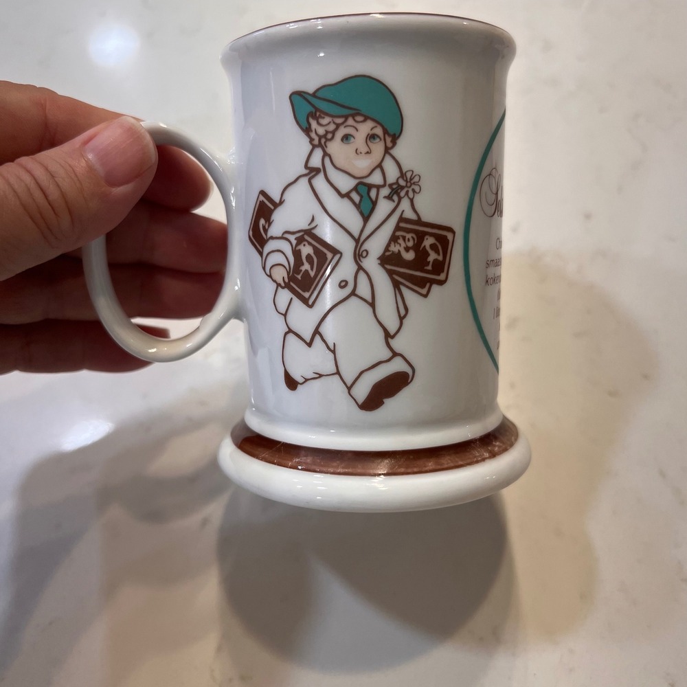 Porsgrund Norway Selskaps Sjokolade Anniversary Mug 1885-2009 Norwegian Cocoa